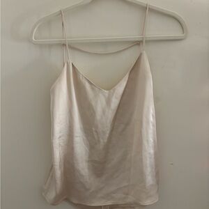 Elegant Cream Satin Cami Top